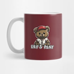 Teddy Bear Player Baseball Mug